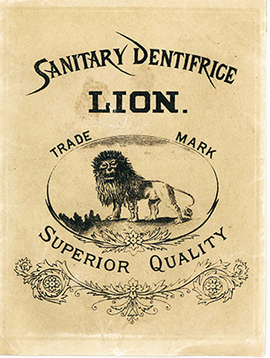 獅子印ライオン歯磨第1号のパッケージ