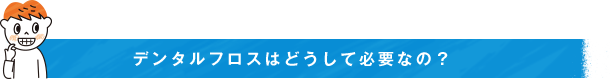 デンタルフロスはどうして必要なの？