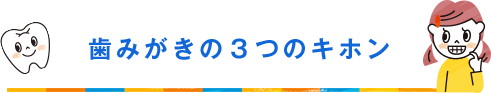 歯みがきの3つのキホン