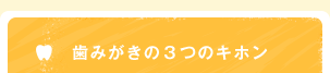 歯みがきの3つのキホン