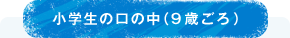 小学生の口の中（9歳ごろ）