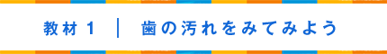 教材1 歯の汚れをみてみよう