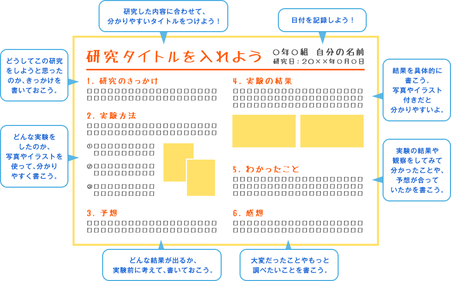 実験結果のまとめ方