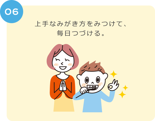 ０６　上手なみがき方をみつけて、毎日つづける。