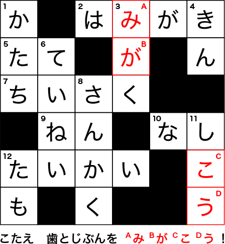 こたえ 歯とじぶんをみがこう！