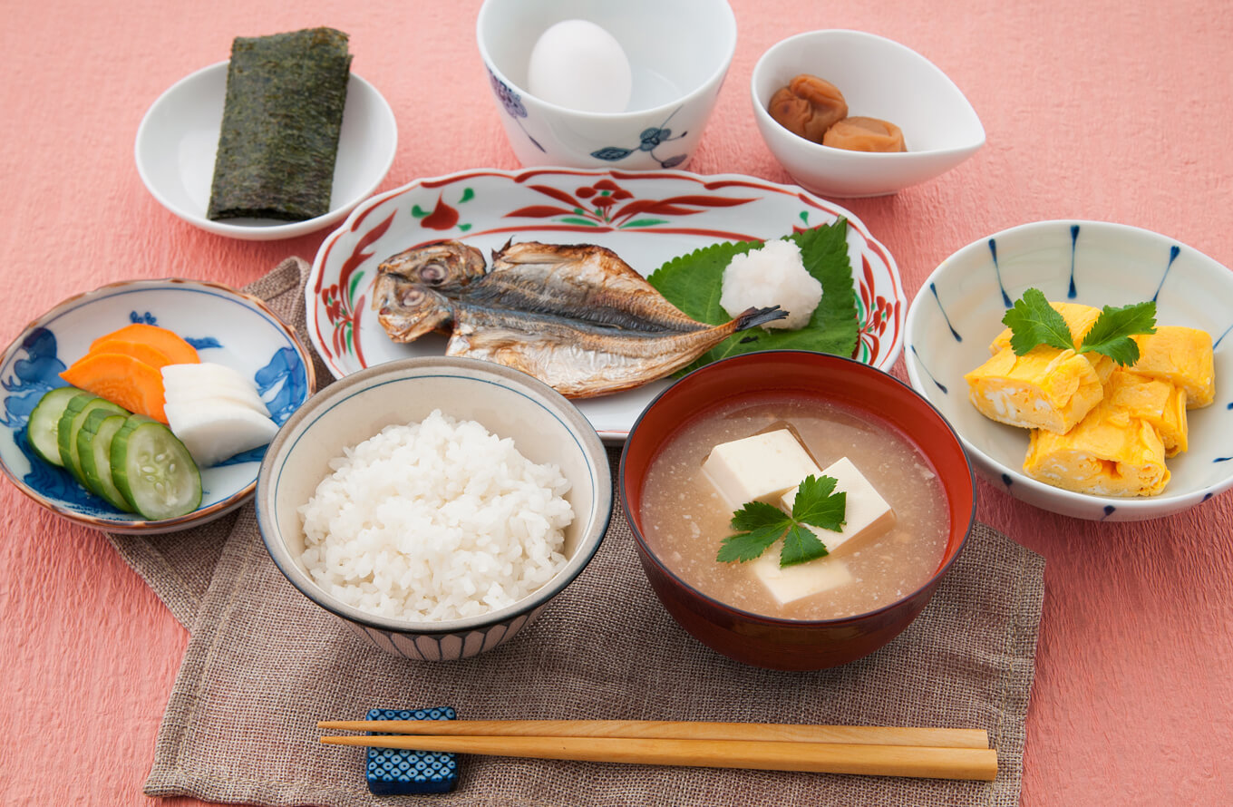 おかず、ごはん、汁物